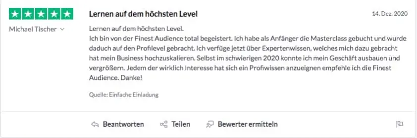 Finest Audience by Dawid Przybylski Finest Audience - Mehr Gewinn durch ansprechende Online-Werbung auf Facebook, Instagram, YouTube und Google!