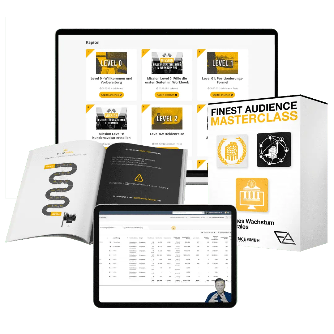Finest Audience by Dawid Przybylski Finest Audience - Mehr Gewinn durch ansprechende Online-Werbung auf Facebook, Instagram, YouTube und Google!