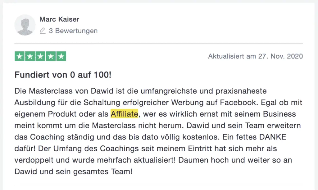 Finest Audience by Dawid Przybylski Finest Audience - Mehr Gewinn durch ansprechende Online-Werbung auf Facebook, Instagram, YouTube und Google!