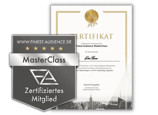 Finest Audience by Dawid Przybylski Finest Audience - Mehr Gewinn durch ansprechende Online-Werbung auf Facebook, Instagram, YouTube und Google!