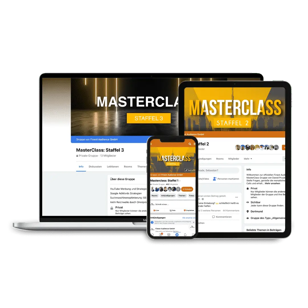 Finest Audience by Dawid Przybylski Finest Audience - Mehr Gewinn durch ansprechende Online-Werbung auf Facebook, Instagram, YouTube und Google!