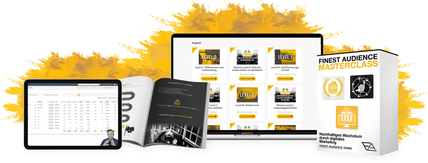 Finest Audience by Dawid Przybylski Finest Audience - Mehr Gewinn durch ansprechende Online-Werbung auf Facebook, Instagram, YouTube und Google!