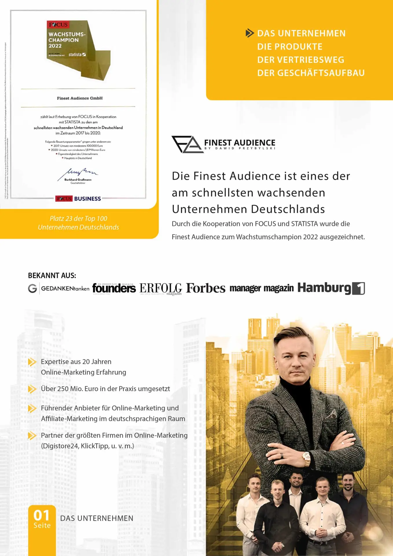 Finest Audience by Dawid Przybylski Finest Audience - Mehr Gewinn durch ansprechende Online-Werbung auf Facebook, Instagram, YouTube und Google!